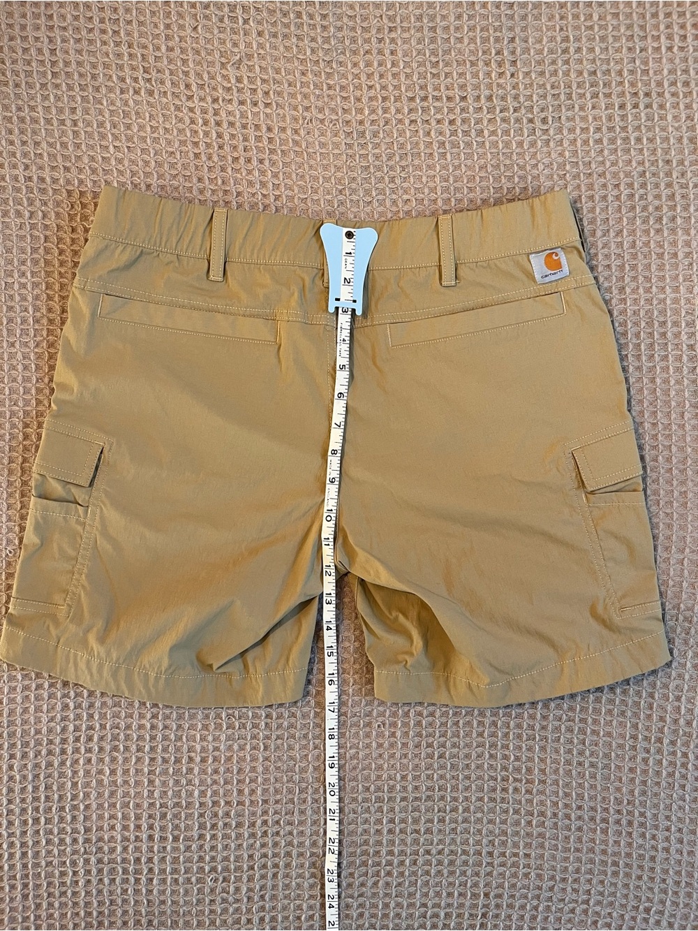 Carhartt Women's Straight Fit Cargo Shorts Size 10 Khaki Tan - Picture 3 of 5